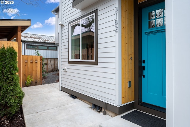 view of doorway to property