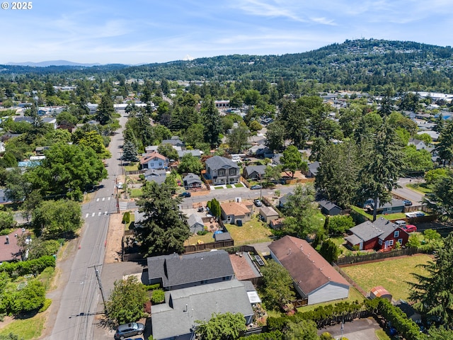 bird's eye view featuring a mountain view