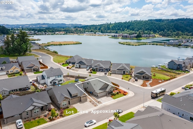 5300 Davis St SE, Turner, OR 97392 - aerial perspective of suburban area featuring a large body of water and a heavily wooded area