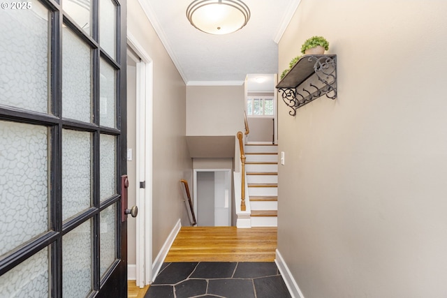 2980 SW 116th Ave, Beaverton, OR 97005 - stairway with ornamental molding and tile patterned floors