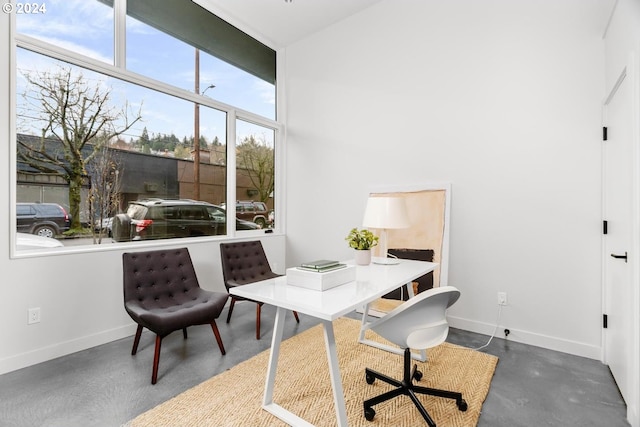 2795 NW Thurman St, Portland, OR 97210 - office area featuring finished concrete flooring and baseboards