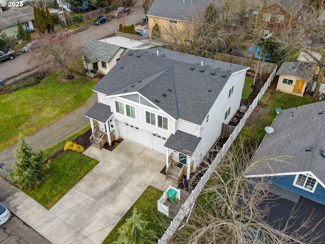 9911 SE Duke St, Portland, OR 97266 - birds eye view of property featuring a residential view