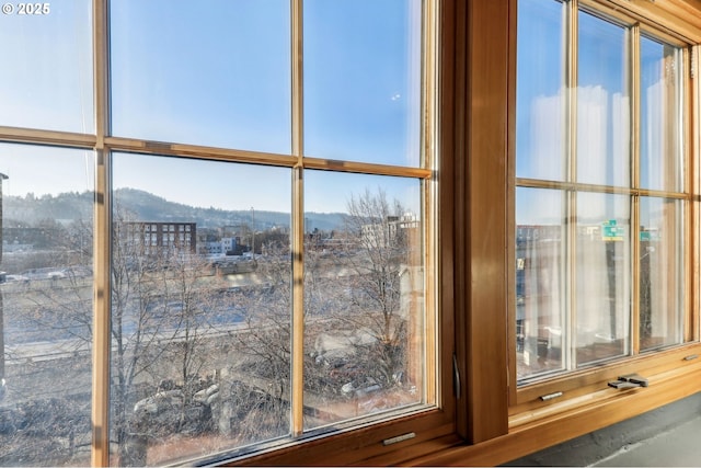 room details featuring a mountain view