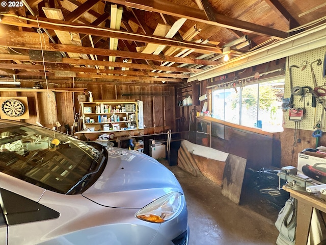 330 Maple St, Brookings, OR 97415 - garage with wood walls