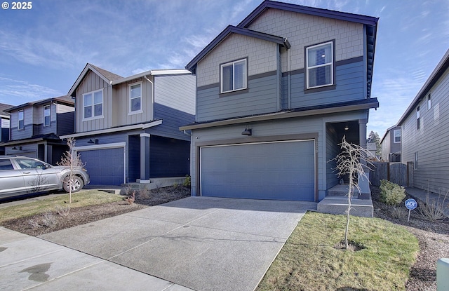 view of front of house featuring a garage