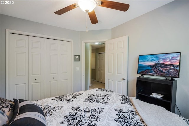16181 SW Holland Ln, Sherwood, OR 97140 - bedroom featuring a closet and ceiling fan