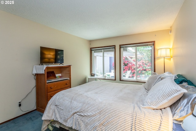 12618 NE Prescott Dr, Portland, OR 97230 - carpeted bedroom featuring a textured ceiling