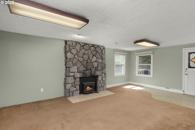 205 NE Billingher Dr, Portland, OR 97220 - unfurnished living room with carpet and a textured ceiling
