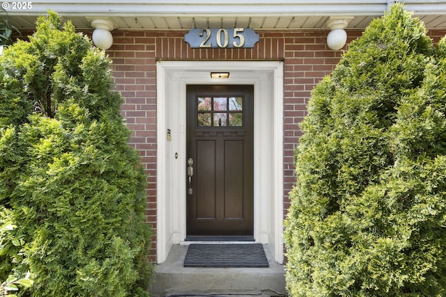205 NE Billingher Dr, Portland, OR 97220 - view of exterior entry featuring brick siding
