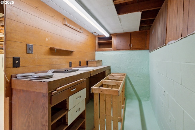 10914 SW 64th Ave, Portland, OR 97219 - kitchen with open shelves and brown cabinetry