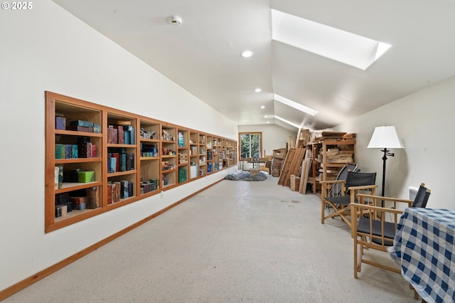 66020 Meissner Rd, Deer Island, OR 97054 - misc room with vaulted ceiling, recessed lighting, and a skylight