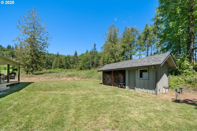 66020 Meissner Rd, Deer Island, OR 97054 - view of green lawn featuring a wooded view