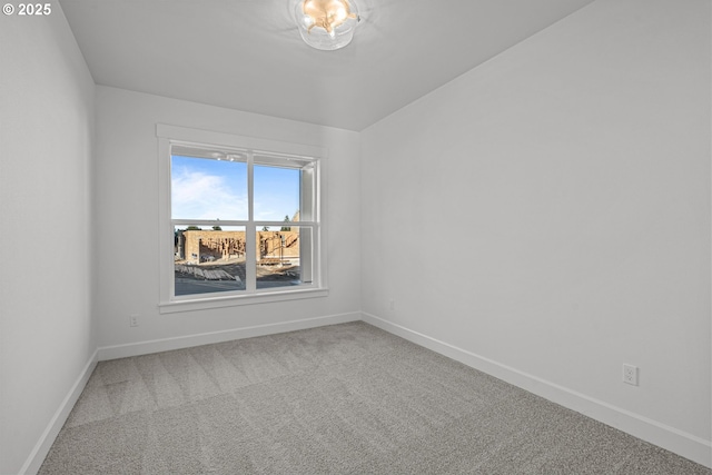 view of carpeted spare room