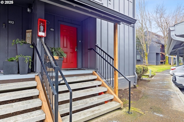 view of doorway to property