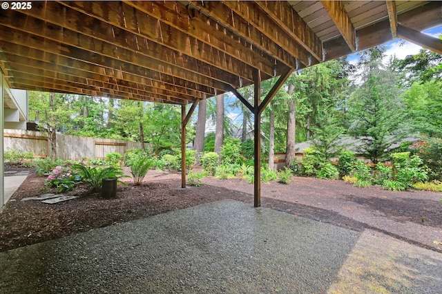 view of patio with fence