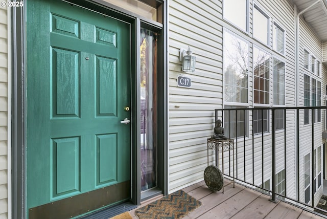 view of doorway to property