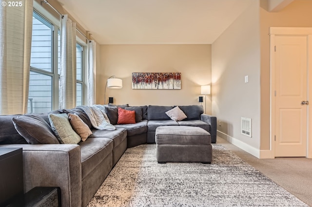 view of carpeted living room