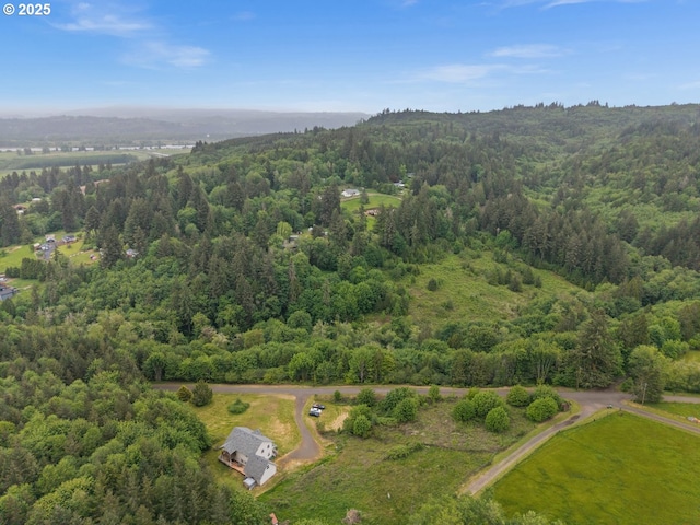 bird's eye view of a heavily wooded area