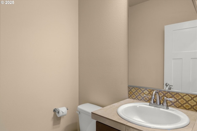 1803 35th Ave, Forest Grove, OR 97116 - half bath with toilet, backsplash, and vanity