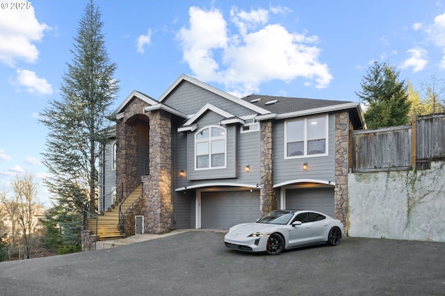 view of front facade featuring a garage