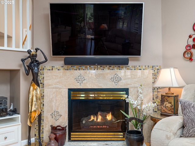 8833 SE Bristol Park Dr, Happy Valley, OR 97086 - detailed view of a tiled fireplace