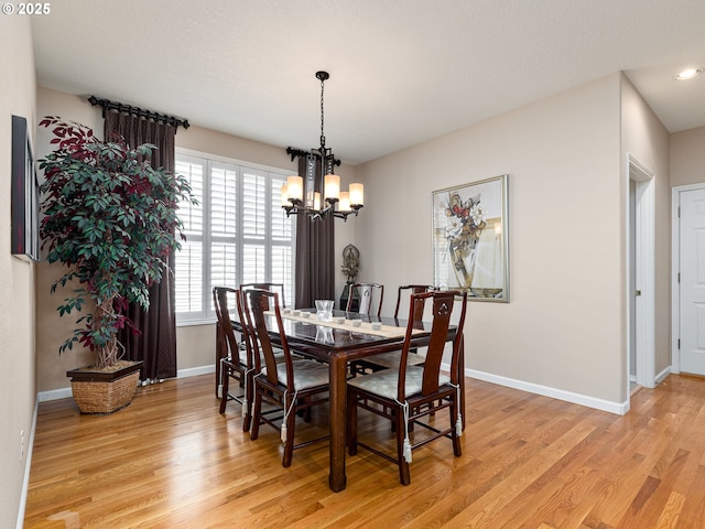 8833 SE Bristol Park Dr, Happy Valley, OR 97086 - dining room with a chandelier, light wood-type flooring, and recessed lighting