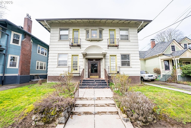 italianate house with a balcony