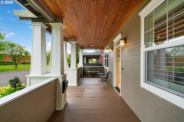 exterior space featuring covered porch