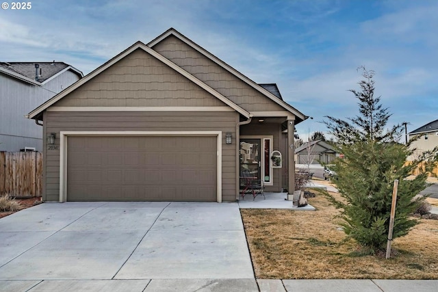 view of front of house featuring a garage