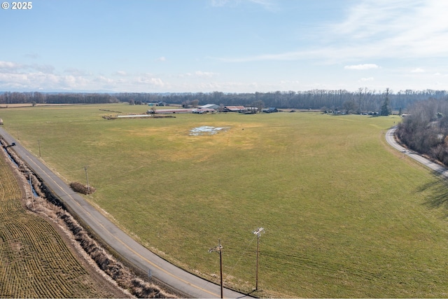 drone / aerial view featuring a rural view