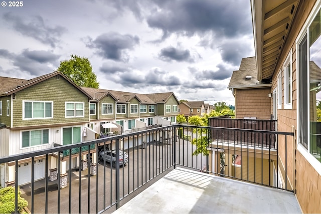 balcony with a residential view