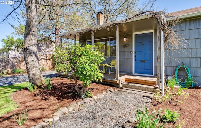 1657 Mckinley St, Eugene, OR 97402 - doorway to property featuring a chimney
