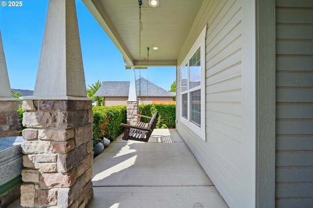 view of patio / terrace featuring covered porch