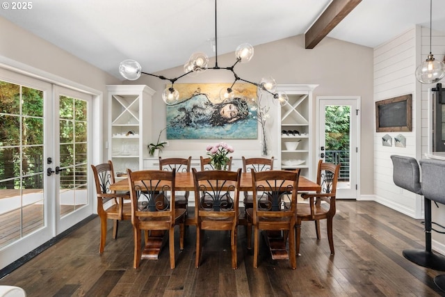 885 NW Torrey View Ln, Portland, OR 97229 - dining space with dark wood-style flooring, plenty of natural light, and french doors