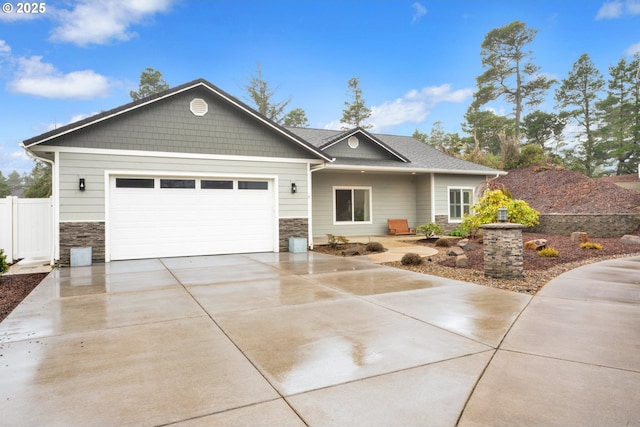 view of front of house featuring a garage