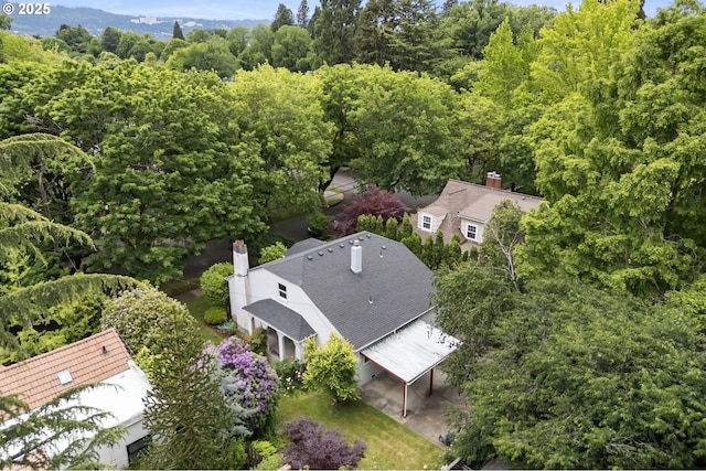 6116 SE 36th Ave, Portland, OR 97202 - aerial view of property and surrounding area with a forest