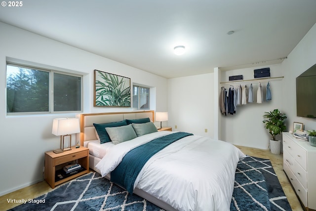 bedroom with a closet