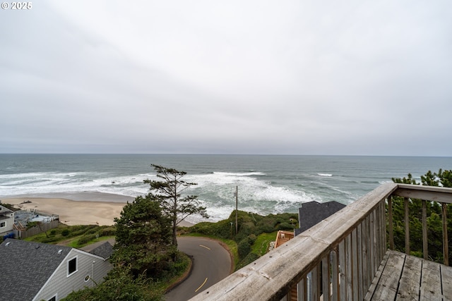 water view with a beach view