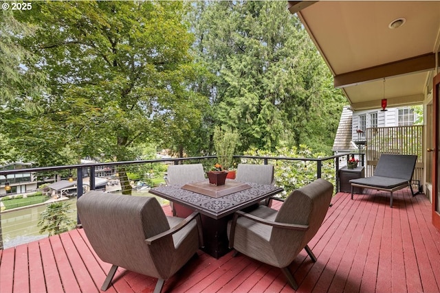 view of wooden terrace