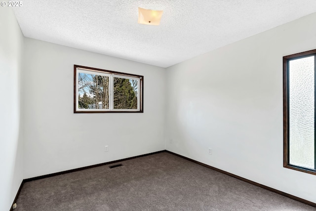 19826 NE 154th St, Brush Prairie, WA 98606 - unfurnished room featuring plenty of natural light, baseboards, dark colored carpet, and visible vents