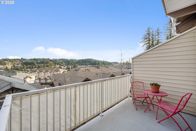 balcony with a residential view