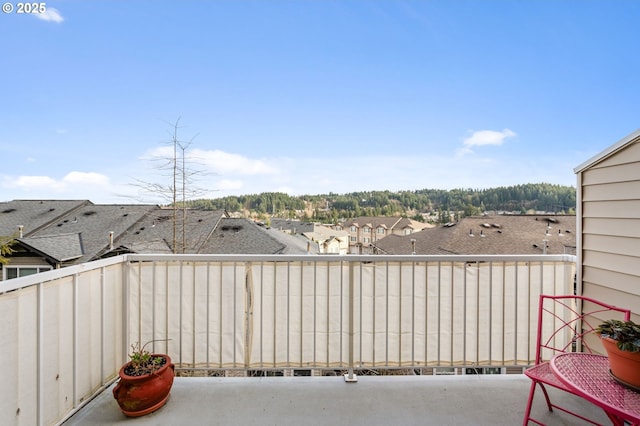 balcony with a residential view