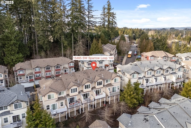 birds eye view of property featuring a residential view