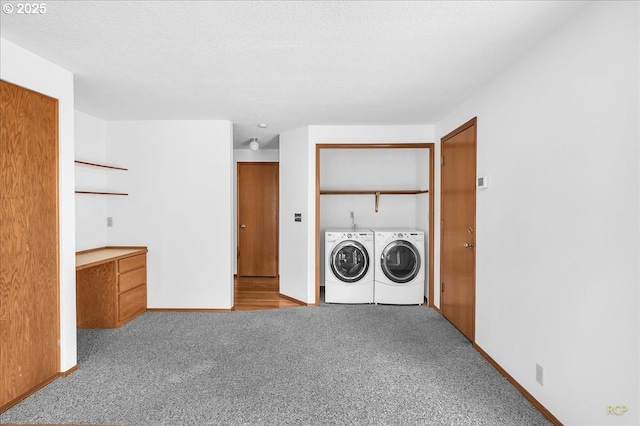 5868 NW Landing Dr, Portland, OR 97210 - washroom with washer and clothes dryer, carpet floors, and baseboards