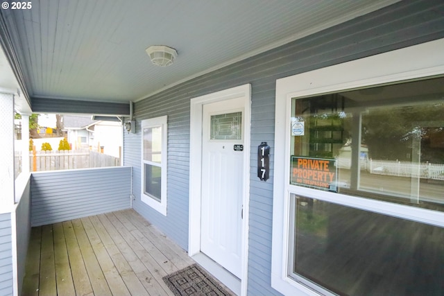 view of wooden deck