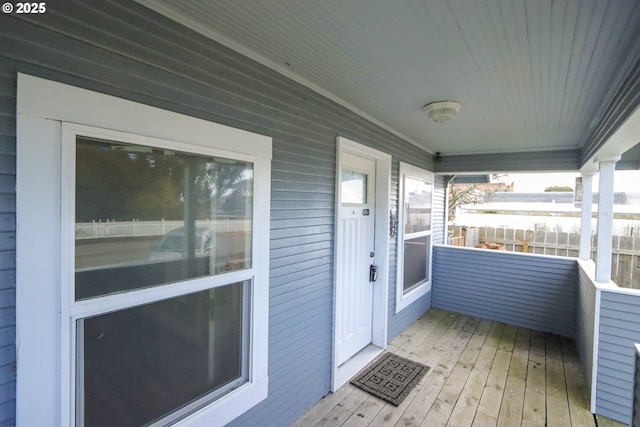 wooden deck with fence