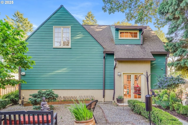 6209 SE 13th Ave, Portland, OR 97202 - view of front of property with french doors and roof with shingles