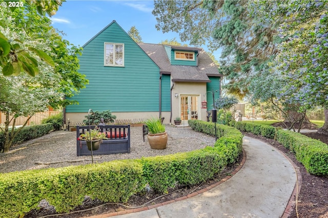 6209 SE 13th Ave, Portland, OR 97202 - view of front of house featuring french doors and a shingled roof