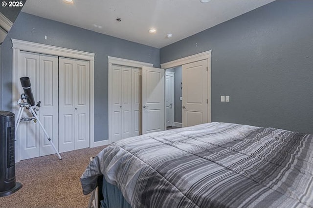 2021 Pikes Pass Ct, Salem, OR 97306 - carpeted bedroom featuring two closets and recessed lighting
