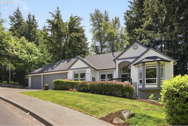 13037 SW Ascension Dr, Portland, OR 97223 - single story home with a garage, a front yard, and driveway